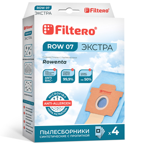 Мешки-пылесборники Filtero ROW 07 ЭКСТРА, 4шт, синтетические