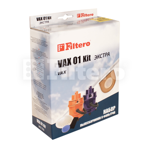 Набор Filtero VAX 01 Kit, комплект 2 мешка + 3 фильтра.