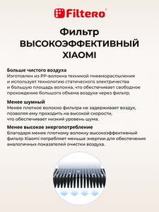 Filtero FTA 07 фильтр для воздухоочистителя  Xiaomi 4 Lite, голубой