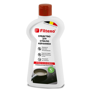 Средство для стеклокерамики Filtero. Глубокая очистка и уход. С силиконом, арт. 212