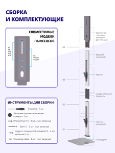Стойка Filtero FTNR1 для зарядки и хранения вертикального пылесоса