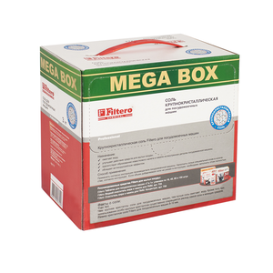 Соль крупнокристаллическая Filtero для посудомоечных машин, 3кг MEGA BOX, арт. 717 + 3 таблетки Filtero "7 в 1" для ПММ В ПОДАРОК!