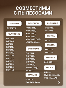Filtero SAM 02 Comfort, Big Pack, 10 штук + моторный и микрофильтр