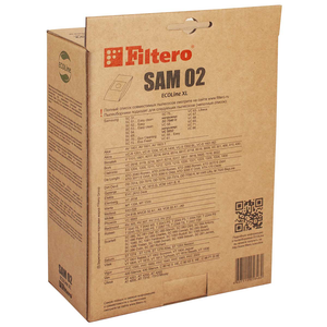 Мешки-пылесборники Filtero SAM 02 ECOLine XL, 10 шт + микрофильтр, бумажные